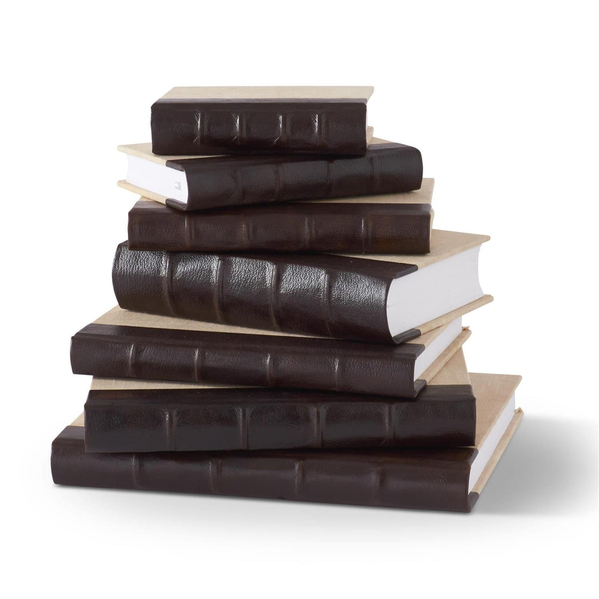 Linen Covered Journal | Brown Leather Spine