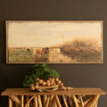 Field of Cows Painting on Burlap