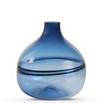 Persian Blue Glass Vases Handblown Stripe