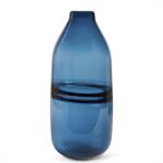 Persian Blue Glass Vases Handblown Stripe