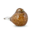 Gold Speckled Glass Bird | Brown