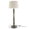 Mango Wood Lamp & Cream Shade | Olive Hue