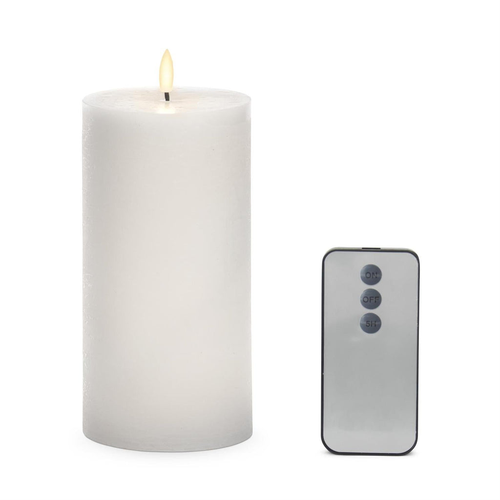 Brown Leaves Glass Slipcover and LED Candle with Remote
