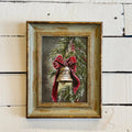Christmas Bell w/ Red Bow & Berries Hand Painting
