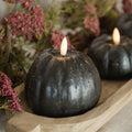 Black Pumpkin LED Candle with Flicker Flame