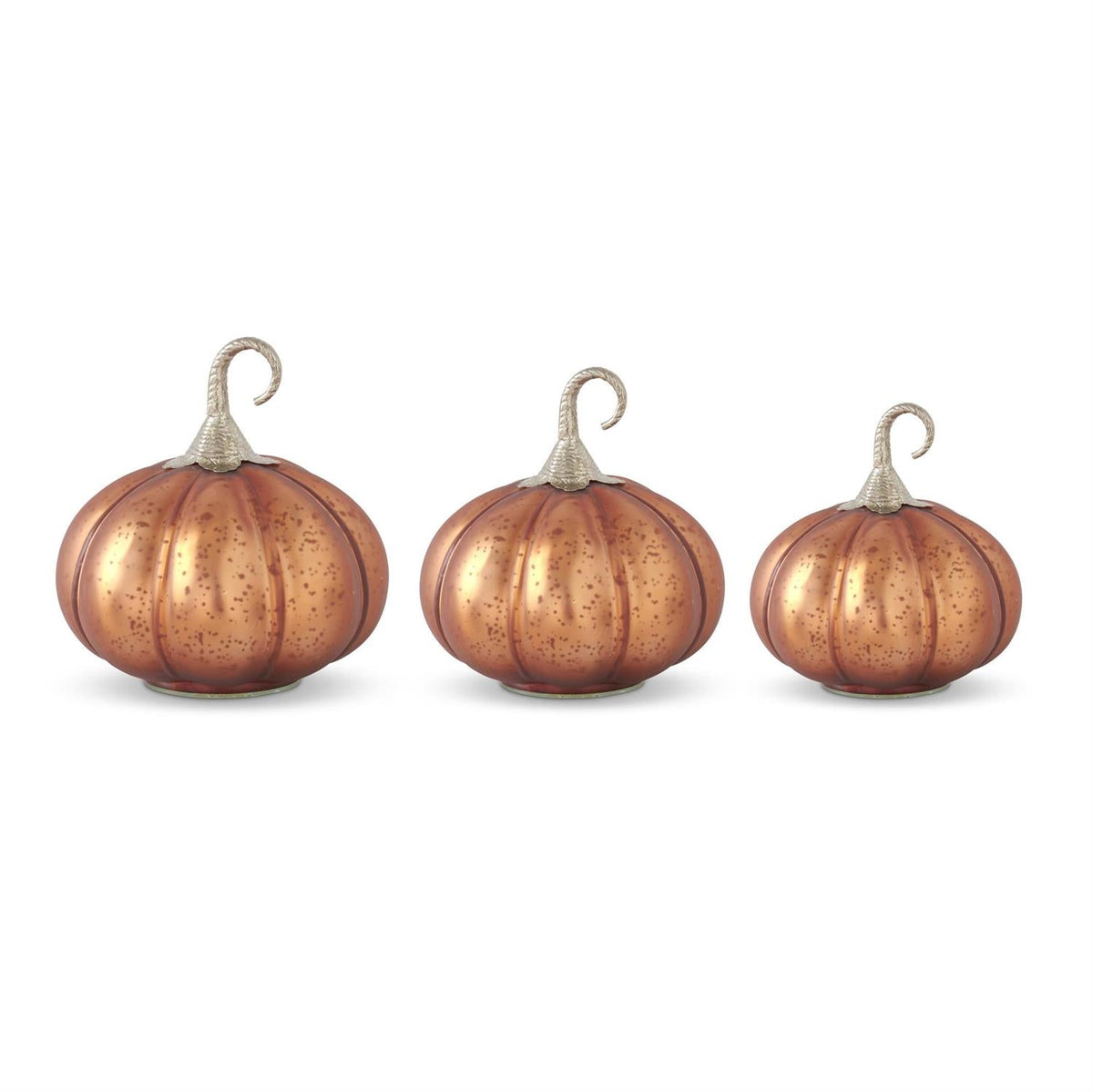 Copper Color Mercury Glass Pumpkins