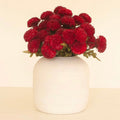 Artificial Red Ball Dahlias | Seven Blooms