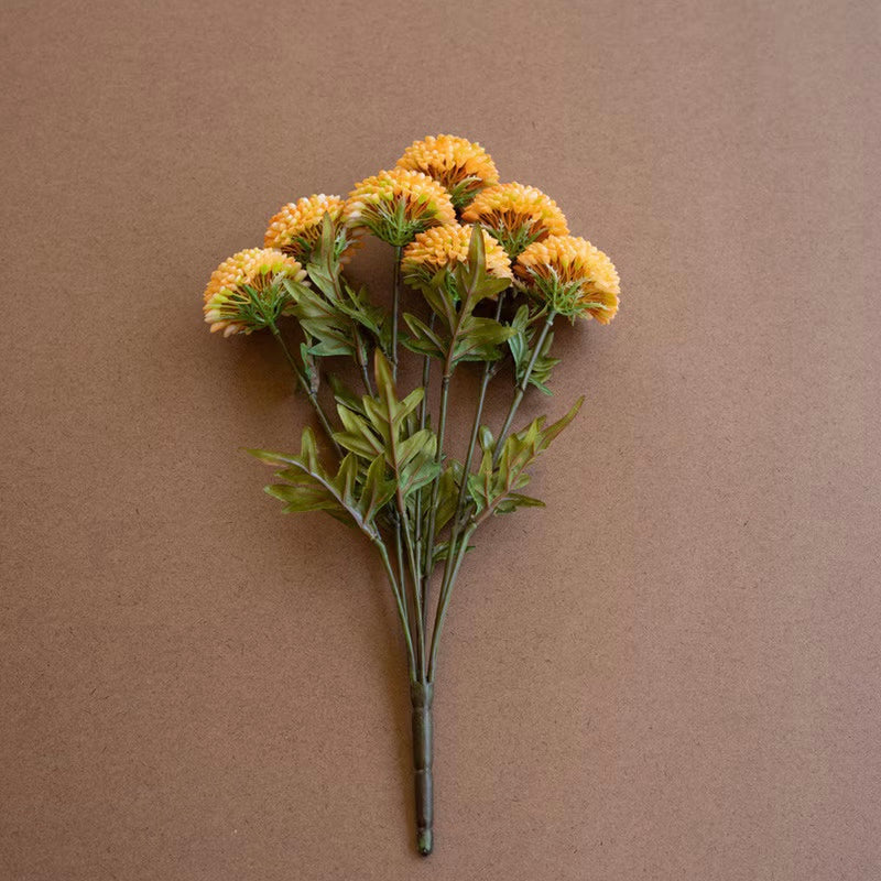 Artificial Yellow Ball Dahlias | Seven Blooms
