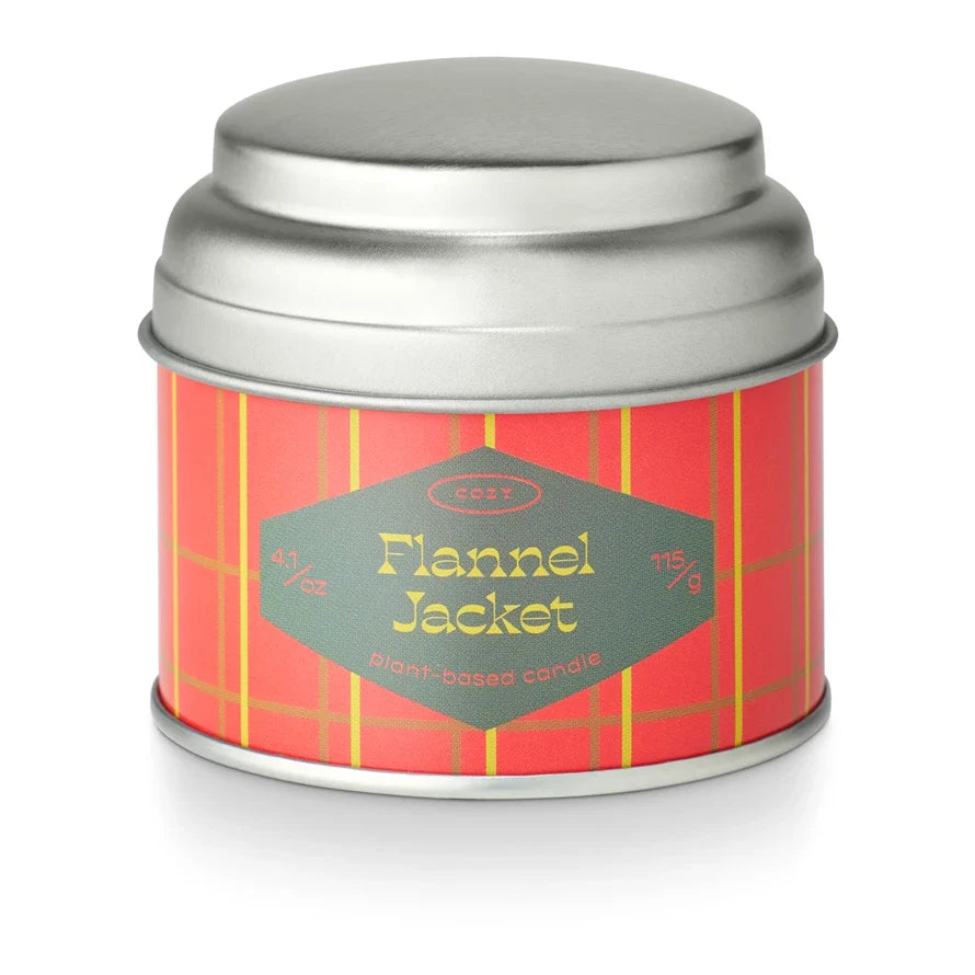 Flannel Jacket Grandpa's Tin Candle