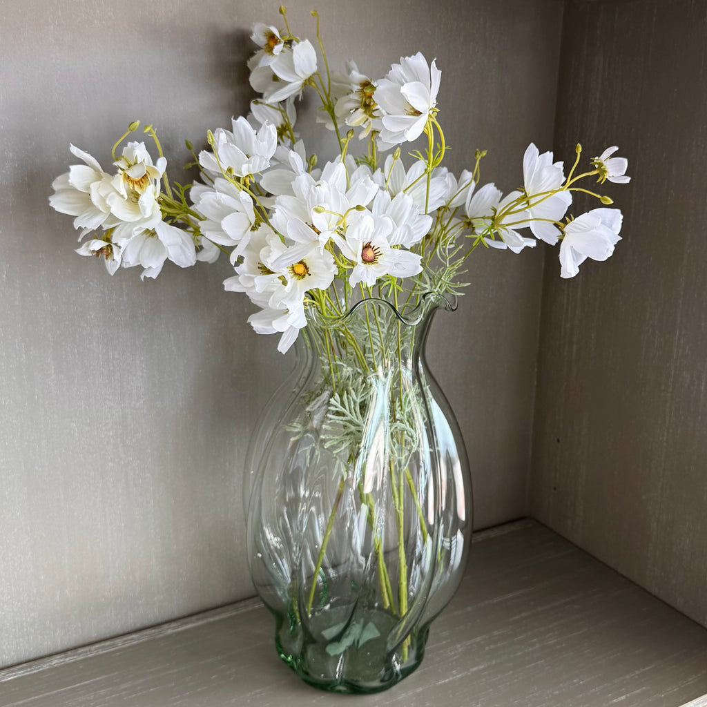 Artificial White Cosmos Spray