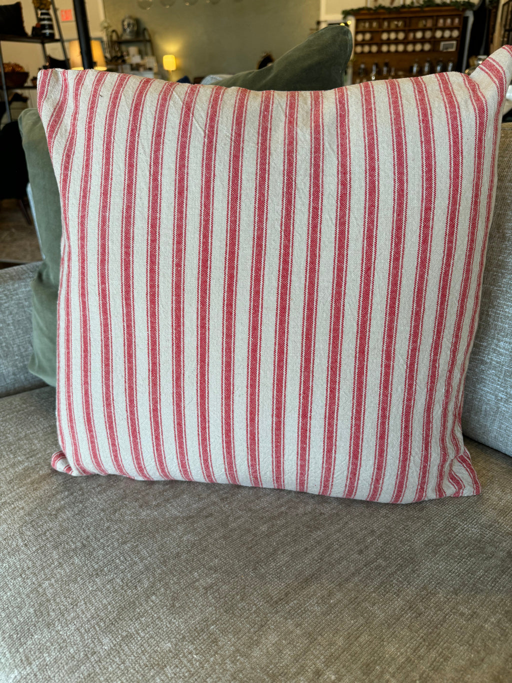 Candy Cane Stripe Christmas Pillow