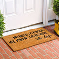 No need to knock - The Dogs Coir Doormat