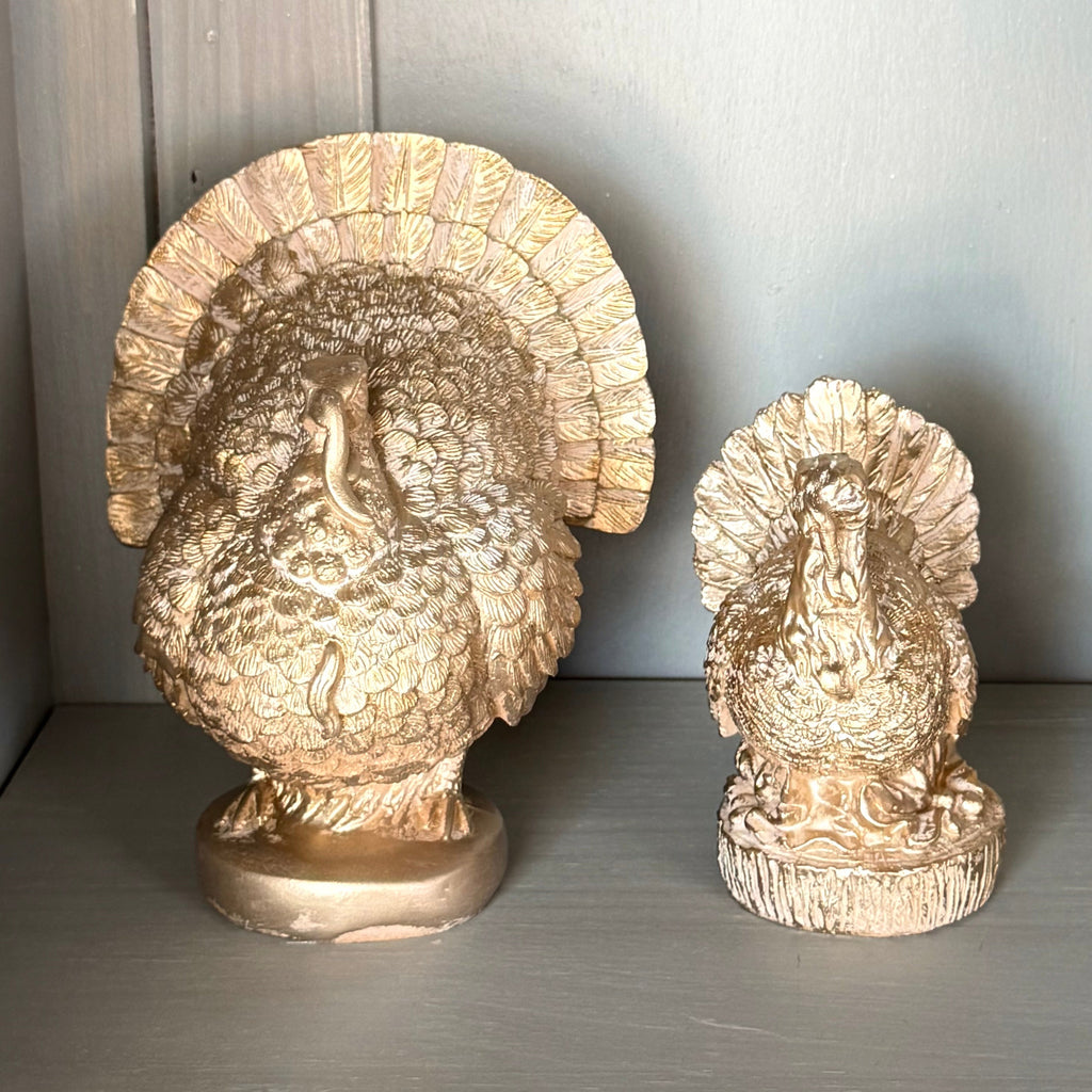 Gold Resin Turkey, Two Sizes