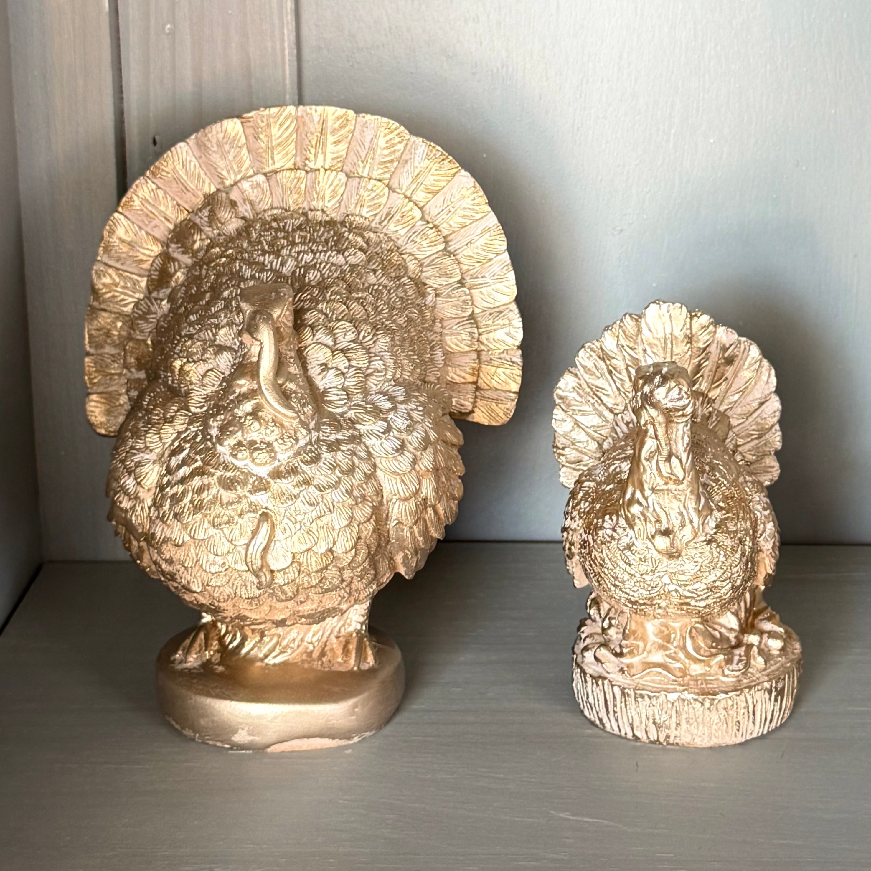 Gold Resin Turkey, Two Sizes