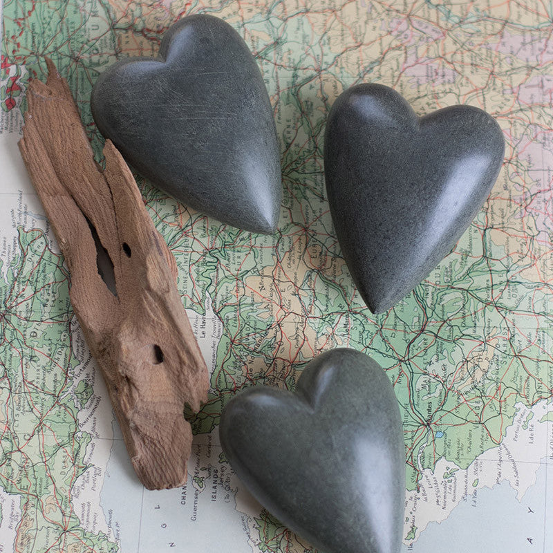 Hand Carved Stone Hearts