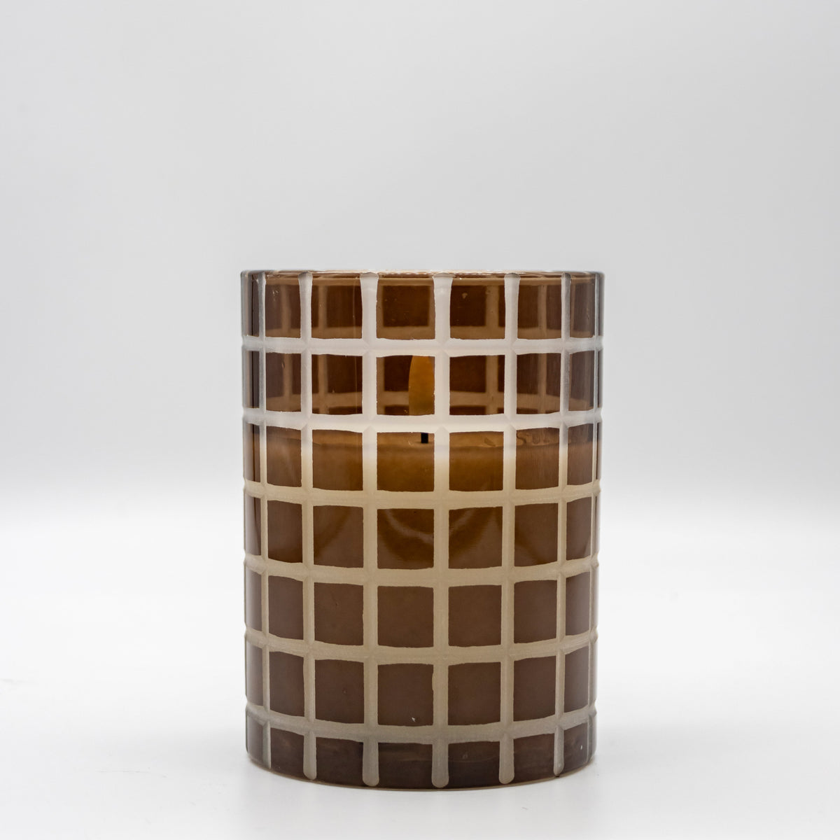 Amber Lattice Radiance LED Candle