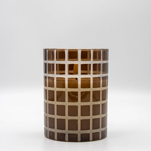 Amber Lattice Radiance LED Candle