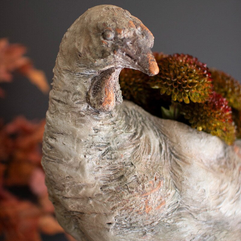 Faux Concrete Turkey Planter