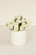 Artificial White Ball Dahlias | 7 Blooms