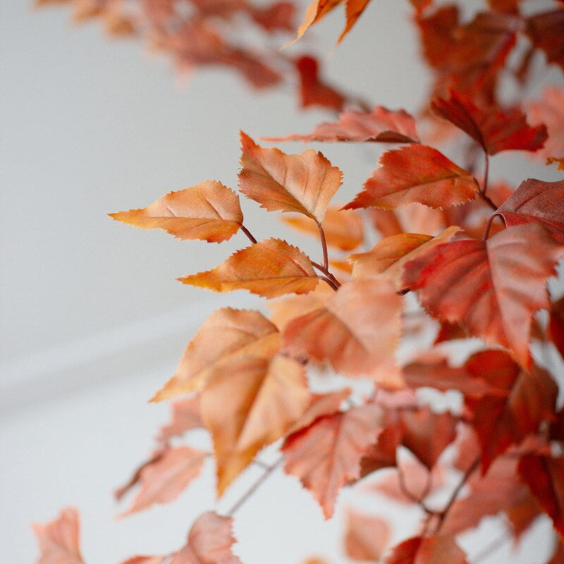 Artificial Autumn Birch Tree in a Black Plastic Pot