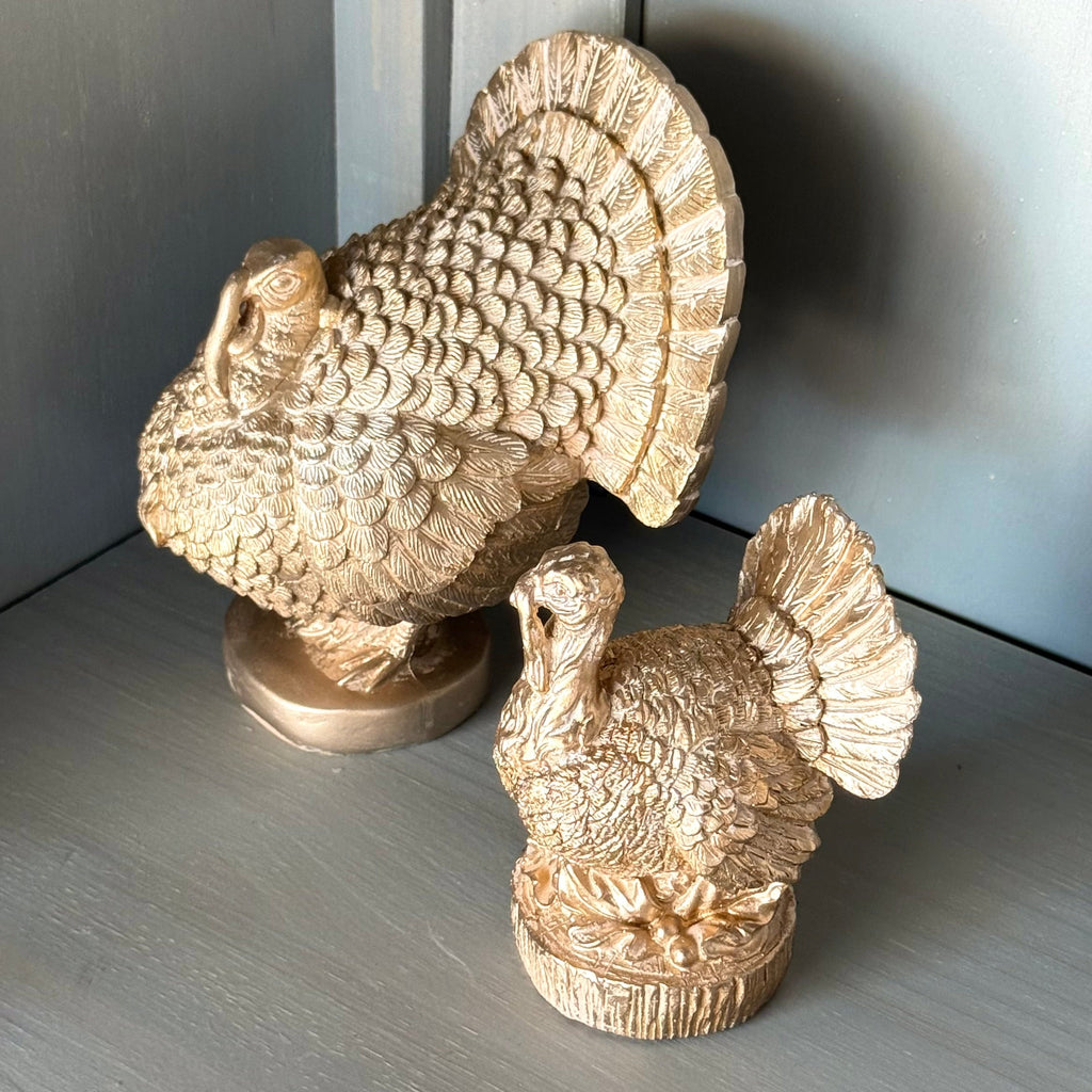 Gold Resin Turkey, Two Sizes