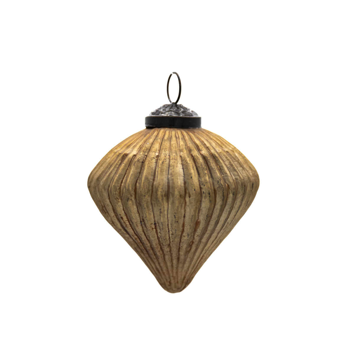 Diamond Drop Glass Ornament - Assorted Colors