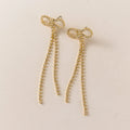 Luxe Bow Gold Earrings Pair