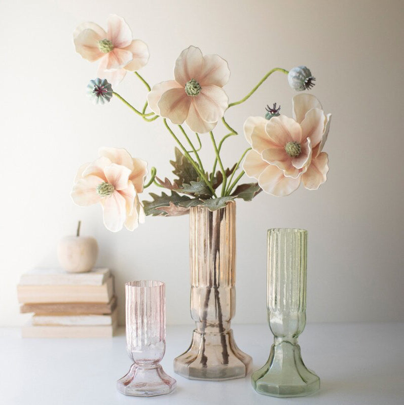 Fluted Glass Vase, Three Sizes