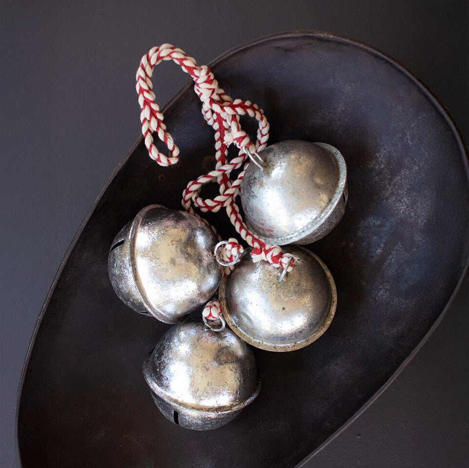 Antique Silver Jingle Bell Cluster