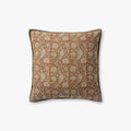 Linen Rust Floral Pillow by Loloi