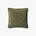 Darla Olive Floral Fringe Pillow by Loloi