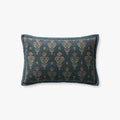 Marigold Blue Multi Flange Lumbar Pillow by Loloi