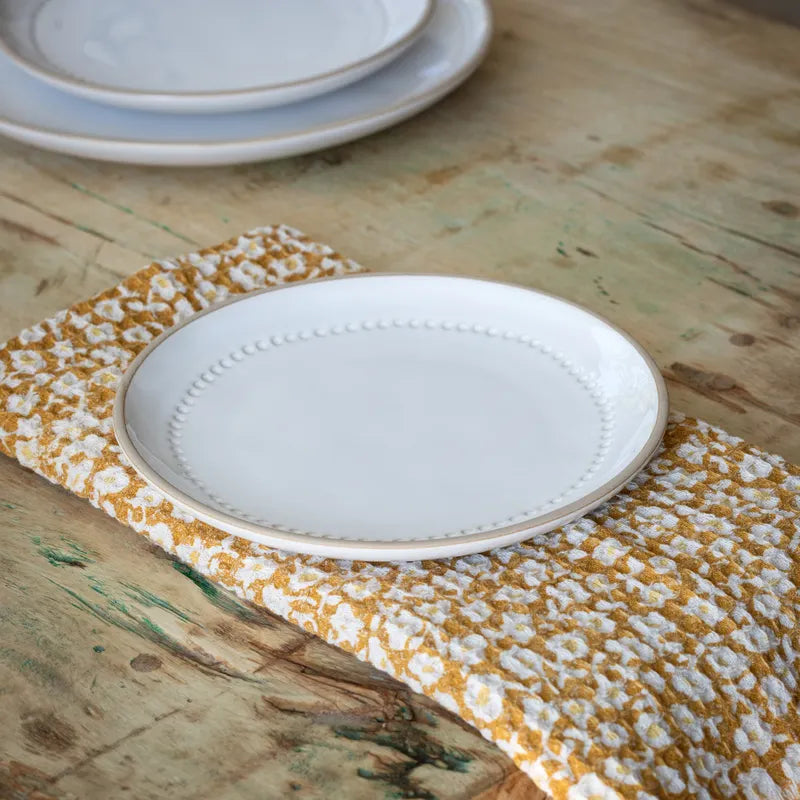 Isabella White Stoneware Dish Collection