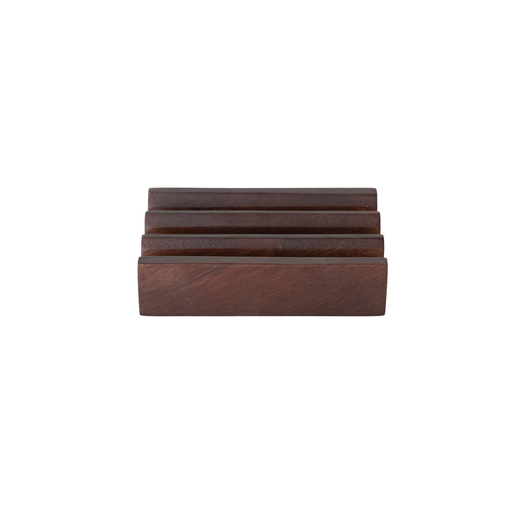 Dark Mango Wood Stand | Small, 3 Sections