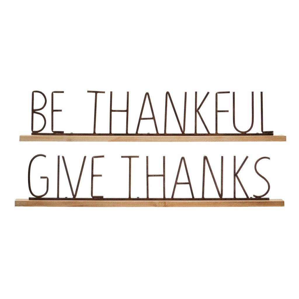 Be Thankful and Give Thanks Fall Decor