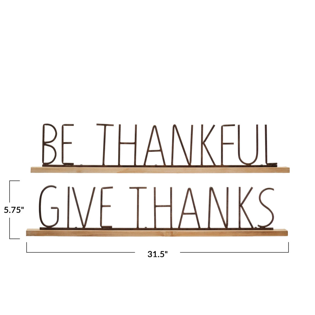 Be Thankful and Give Thanks Fall Decor