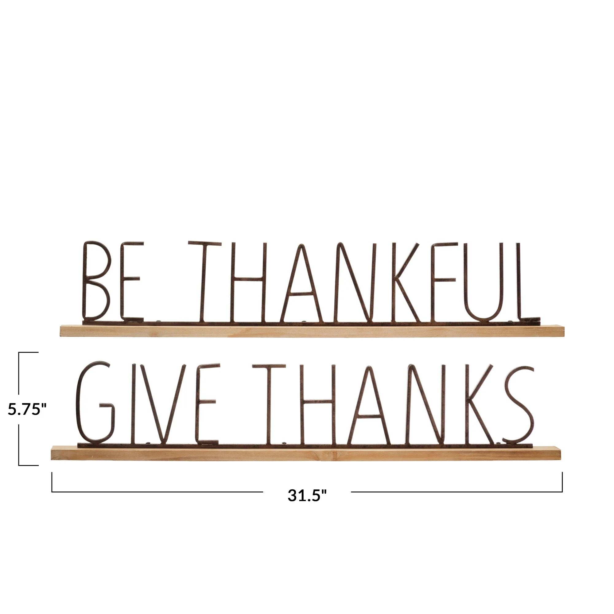 Be Thankful and Give Thanks Fall Decor