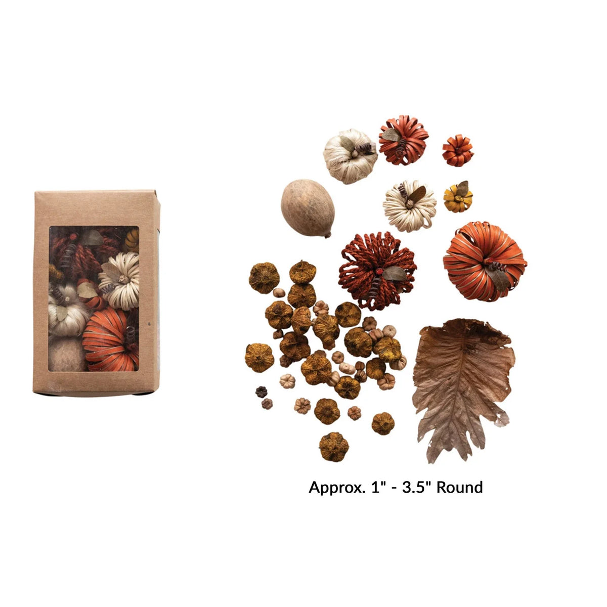 Dried Multi Color Pumpkin Shaped Box Mix