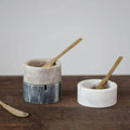 Marble Bowl with Metal Knife