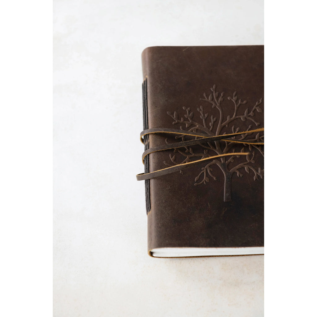 Leather Bound Journal with Handmade Paper