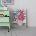 Canvas Wall Decor with Flowers in Vase