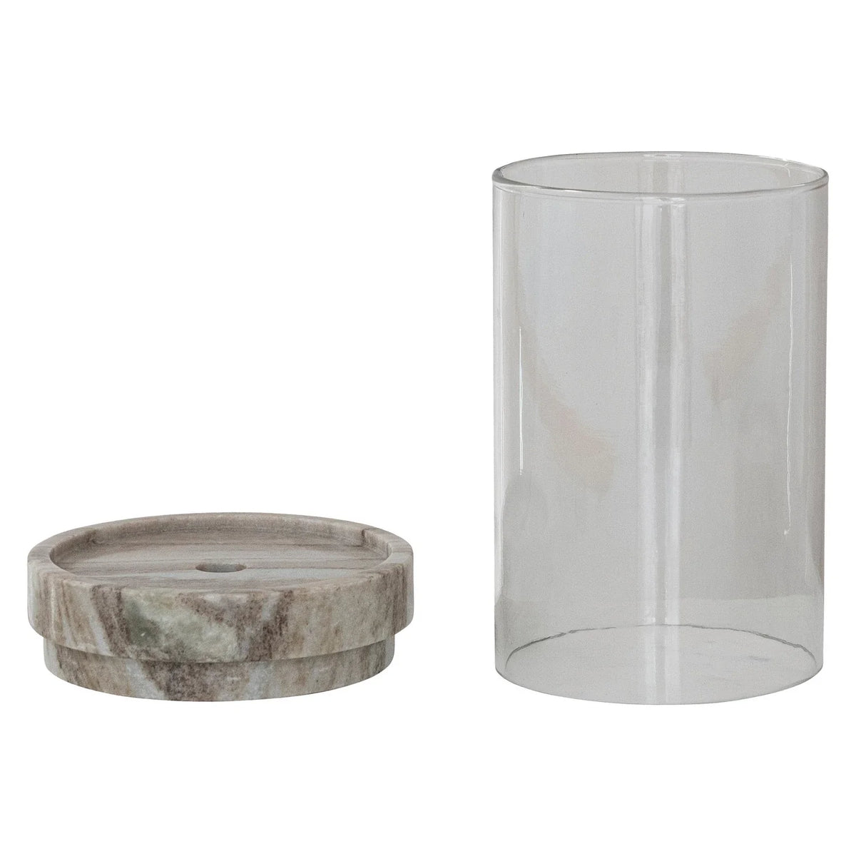 Marble Candle Holder Glass Hurricane | Taper or Pillar