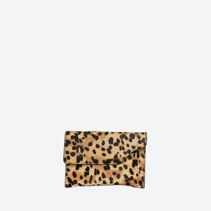 Faux Animal Print Crossbody Clutch