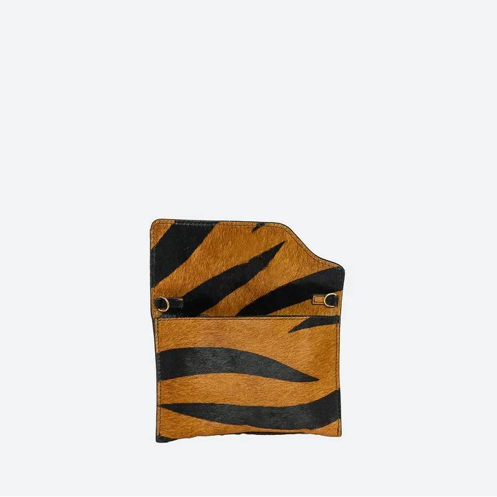 Faux Animal Print Crossbody Clutch