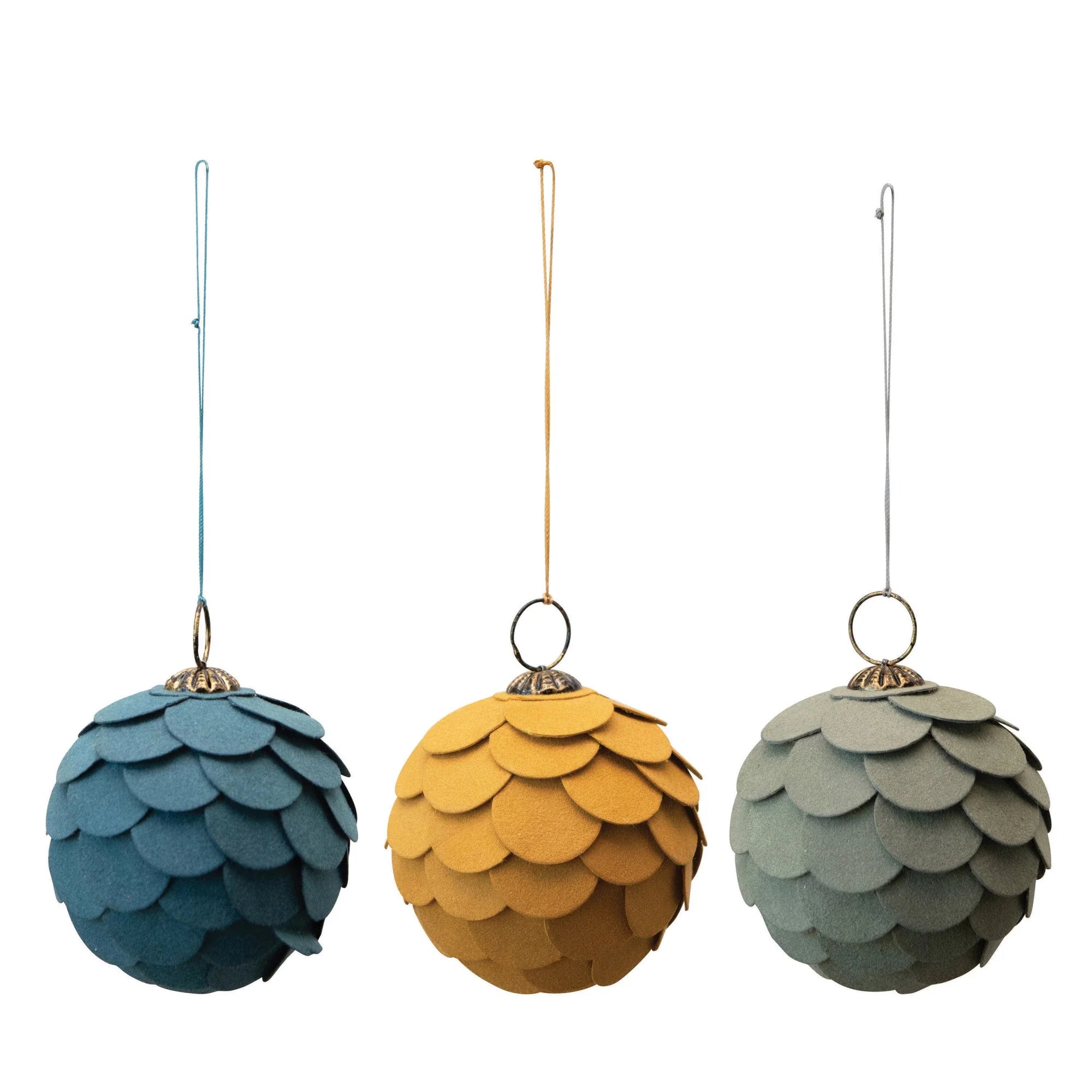 Paper Pinecone Ball Ornament