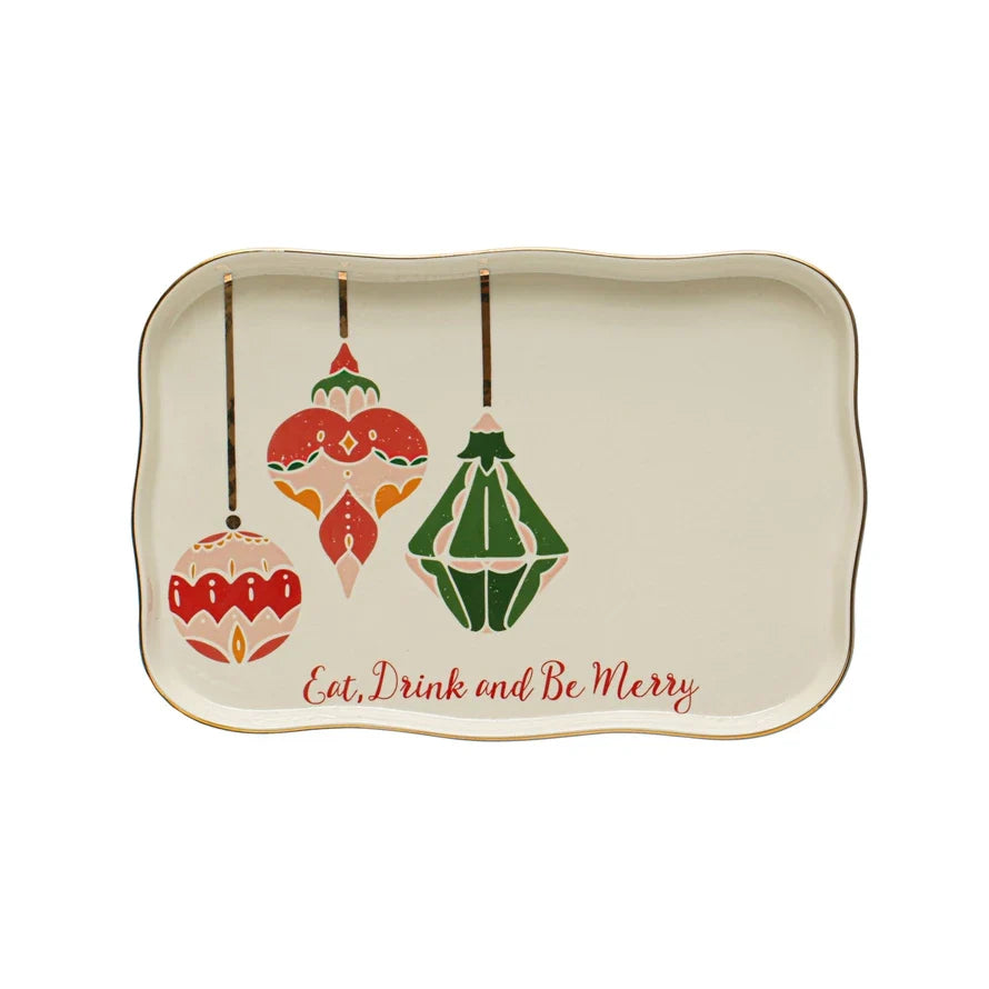 Christmas Ornament Ceramic Tray