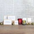 Gold Metal Frame with Glass Holiday Saying