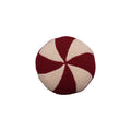 Fabric Faux Sherpa Peppermint Shaped Pillow