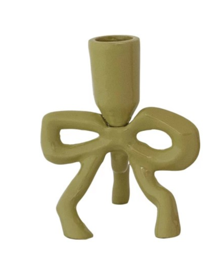 Bow Shaped Taper Holder | Enameled Cast Aluminum
